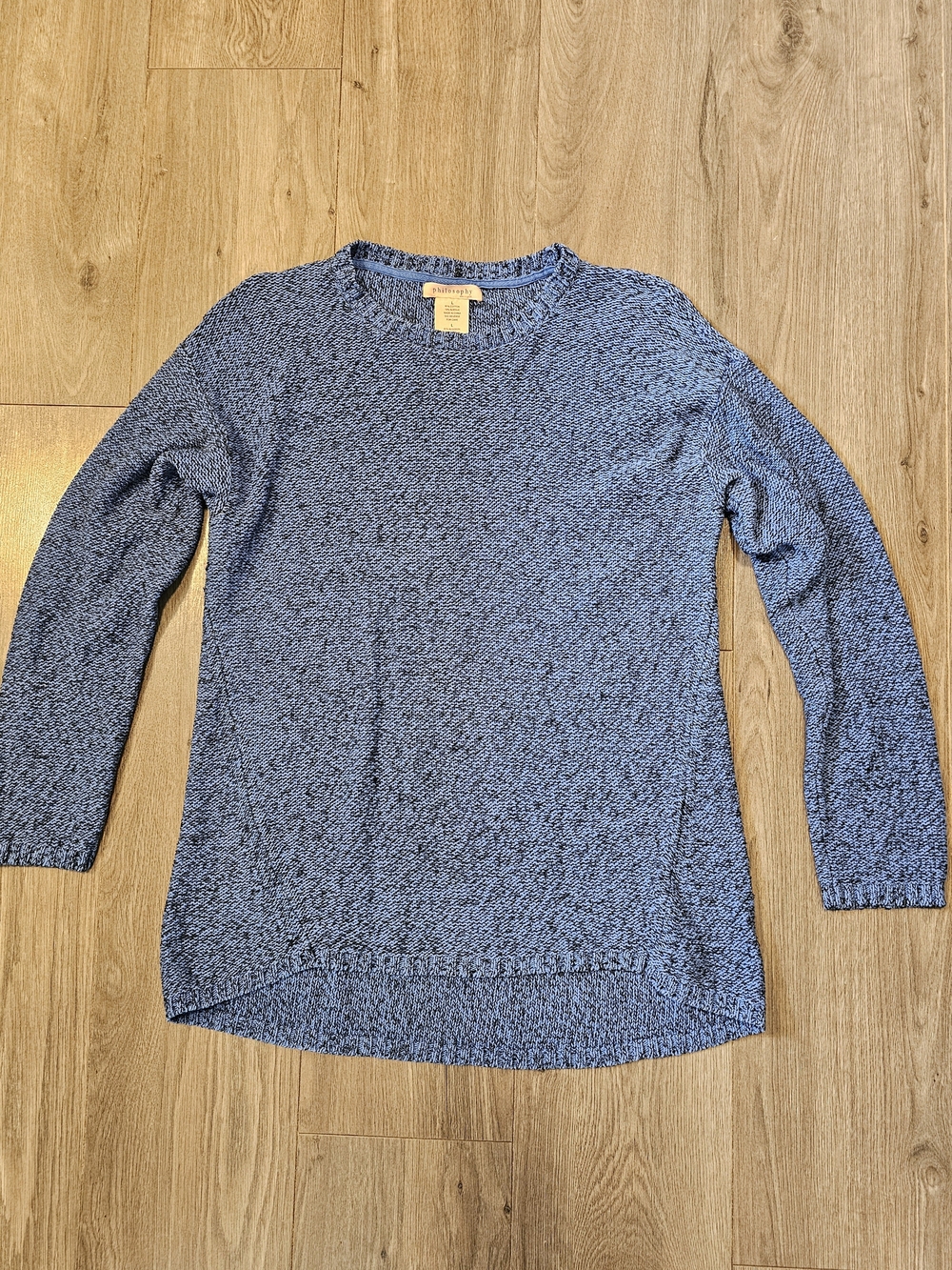 Philosophy Marled Blue Crewneck Sweater - Women's Size Large